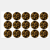 Nahtlose Steampunk-Messinggeräte Etiketten (Blatt)