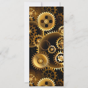 Nahtlose Steampunk-Messinggeräte Feiertagskarte