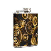 Nahtlose Steampunk-Messinggeräte Flachmann (Rechts)