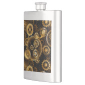 Nahtlose Steampunk-Messinggeräte Flachmann (Links)