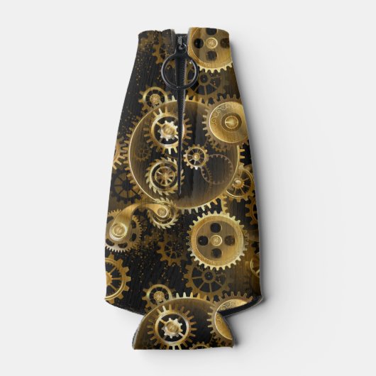 Nahtlose Steampunk-Messinggeräte Flaschenkühler (Rückseite)