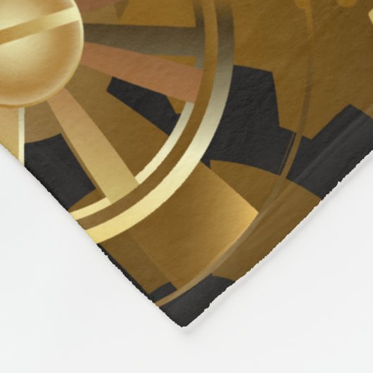Nahtlose Steampunk-Messinggeräte Fleecedecke (Ecke)