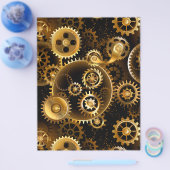 Nahtlose Steampunk-Messinggeräte Flyer (Einzeln)