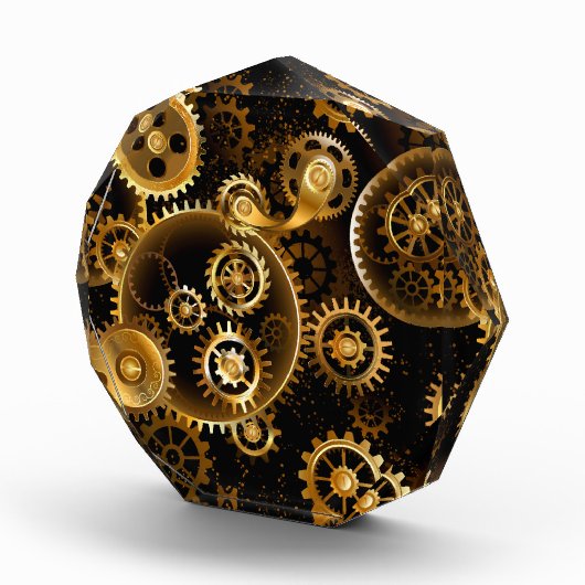 Nahtlose Steampunk-Messinggeräte Fotoblock (Rechts)