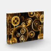 Nahtlose Steampunk-Messinggeräte Fotoblock (Links)