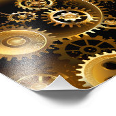 Nahtlose Steampunk-Messinggeräte Fotodruck (Ecke)