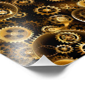 Nahtlose Steampunk-Messinggeräte Fotodruck (Ecke)