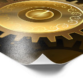 Nahtlose Steampunk-Messinggeräte Fotodruck (Ecke)