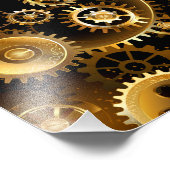 Nahtlose Steampunk-Messinggeräte Fotodruck (Ecke)