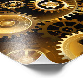 Nahtlose Steampunk-Messinggeräte Fotodruck (Ecke)