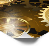 Nahtlose Steampunk-Messinggeräte Fotodruck (Ecke)