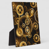 Nahtlose Steampunk-Messinggeräte Fotoplatte (Seite)