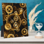 Nahtlose Steampunk-Messinggeräte Fotoplatte (Seite)