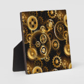 Nahtlose Steampunk-Messinggeräte Fotoplatte (Vorderseite)