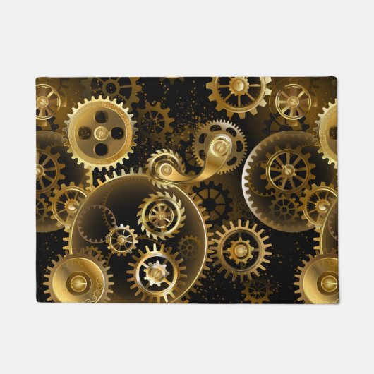 Nahtlose Steampunk-Messinggeräte Fußmatte (Vorderseite)