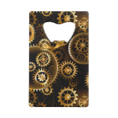 Nahtlose Steampunk-Messinggeräte Geldbeutel Flaschenöffner (Rückseite)