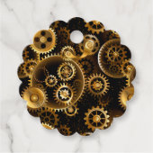 Nahtlose Steampunk-Messinggeräte Geschenkanhänger (Vorderseite)