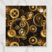 Nahtlose Steampunk-Messinggeräte Geschenkanhänger (Rückseite)