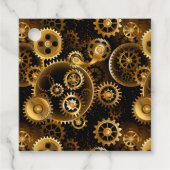 Nahtlose Steampunk-Messinggeräte Geschenkanhänger (Vorderseite)