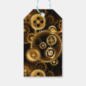 Nahtlose Steampunk-Messinggeräte Geschenkanhänger (Rückseite)