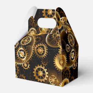 Nahtlose Steampunk-Messinggeräte Geschenkschachtel