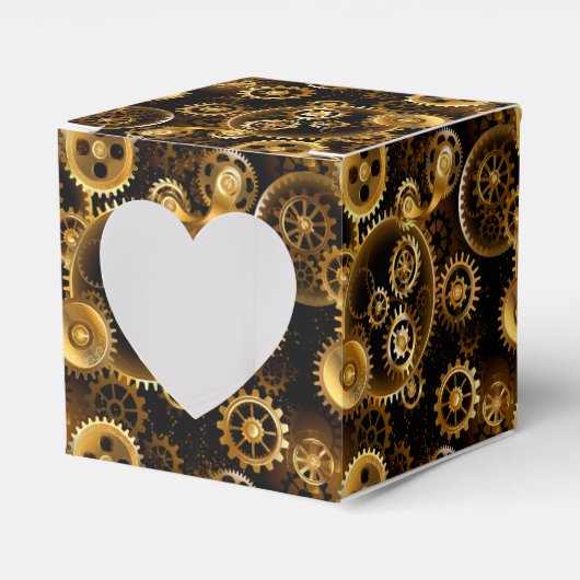 Nahtlose Steampunk-Messinggeräte Geschenkschachtel (Vorderseite)