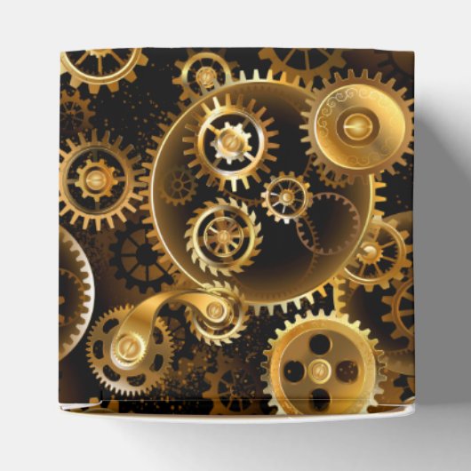 Nahtlose Steampunk-Messinggeräte Geschenkschachtel (Oben)