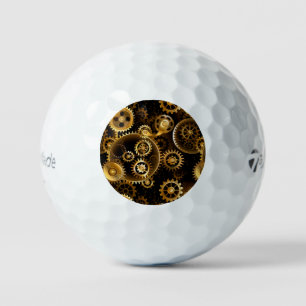 Nahtlose Steampunk-Messinggeräte Golfball
