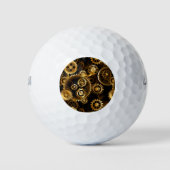 Nahtlose Steampunk-Messinggeräte Golfball (Vorderseite)