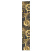 Nahtlose Steampunk-Messinggeräte Großer Tischläufer (Vorderseite)