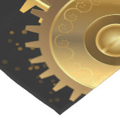 Nahtlose Steampunk-Messinggeräte Großer Tischläufer (Ecke)