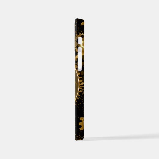 Nahtlose Steampunk-Messinggeräte iPhone Hülle (Linke Seite)