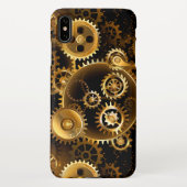 Nahtlose Steampunk-Messinggeräte iPhone Hülle (Rückseite)
