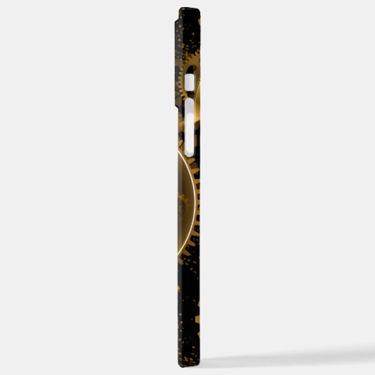 Nahtlose Steampunk-Messinggeräte iPhone Hülle (Linke Seite)