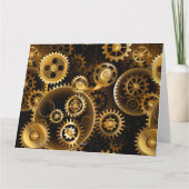 Nahtlose Steampunk-Messinggeräte Karte (Rückseite)