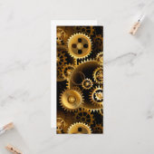 Nahtlose Steampunk-Messinggeräte Karte (Vorderseite/Rückseite Beispiel)