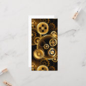 Nahtlose Steampunk-Messinggeräte Karte (Vorderseite/Rückseite Beispiel)