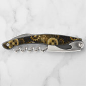 Nahtlose Steampunk-Messinggeräte Kellnermesser (Rückseite)