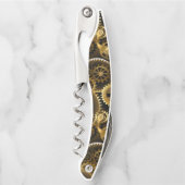 Nahtlose Steampunk-Messinggeräte Kellnermesser (Vorderseite)