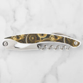 Nahtlose Steampunk-Messinggeräte Kellnermesser (Vorderseite)