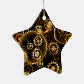 Nahtlose Steampunk-Messinggeräte Keramik Ornament (Rechts)