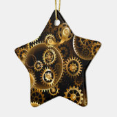 Nahtlose Steampunk-Messinggeräte Keramik Ornament (Links)