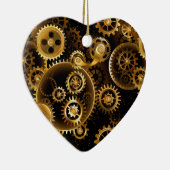 Nahtlose Steampunk-Messinggeräte Keramik Ornament (Rechts)