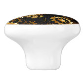 Nahtlose Steampunk-Messinggeräte Keramikknauf (Seitenansicht)