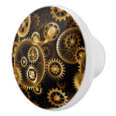 Nahtlose Steampunk-Messinggeräte Keramikknauf (Rechts)