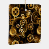 Nahtlose Steampunk-Messinggeräte Keramikornament (Rechts)