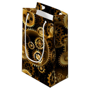 Nahtlose Steampunk-Messinggeräte Kleine Geschenktüte