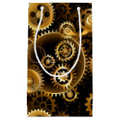Nahtlose Steampunk-Messinggeräte Kleine Geschenktüte (Vorderseite)