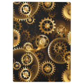 Nahtlose Steampunk-Messinggeräte Klemmbrett (Rückseite)