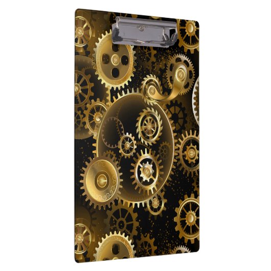 Nahtlose Steampunk-Messinggeräte Klemmbrett (Rechts)